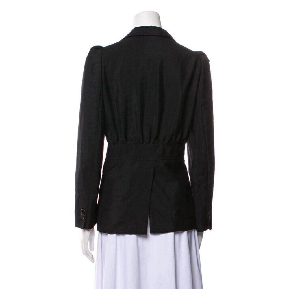 Derek Lam Authentic Solid Black Wool Long Sleeve … - image 3